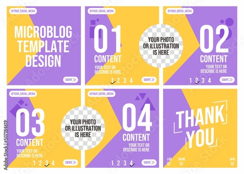 Carousel or microblog design for your social media content design