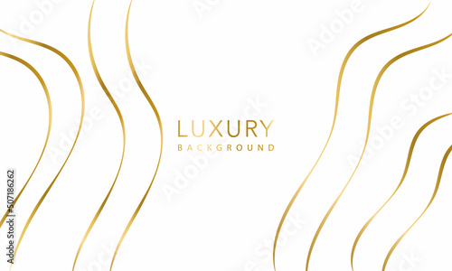 luxury background gold. Abstract golden curve with shadow isolated on white background. Gold light threads background.