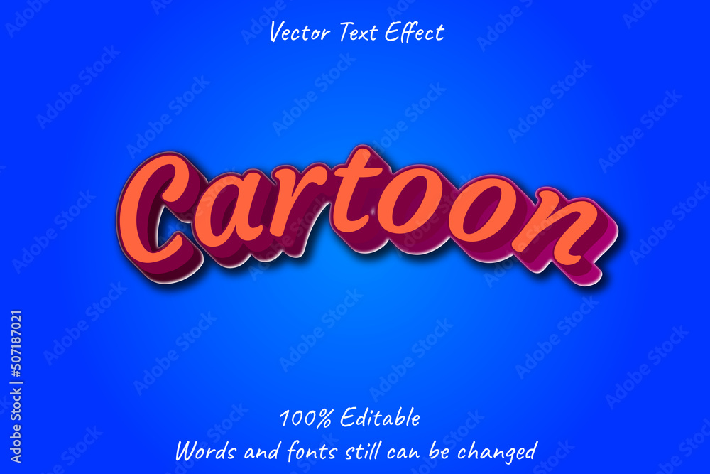 Cartoon editable text effect Cartoon editable text effect