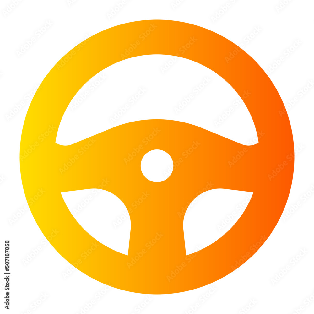 Fototapeta premium Steering Wheel gradient icon