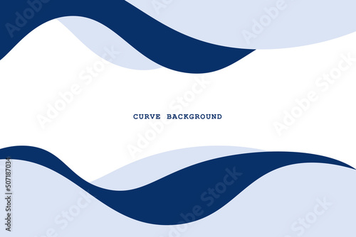 Minimalist blue curve background