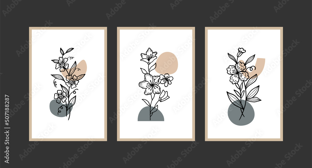 Modern boho abstract trendy background design. Modern boho abstract trendy background design.