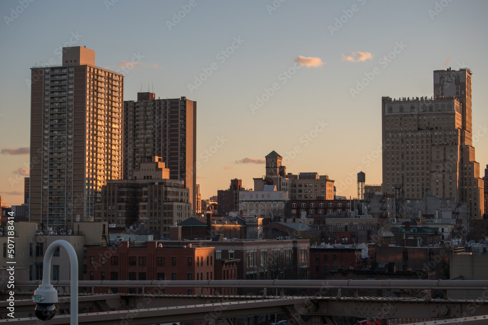 The Sun Sets and Night Falls on New York City The Sun Sets and Night Falls on New York City