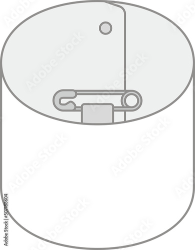 Clip art of rounded white armband