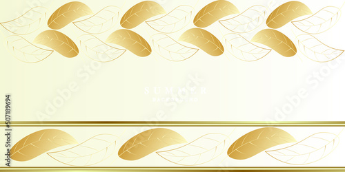 Abstract gold leaves background photo