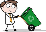 man with recycling symbol