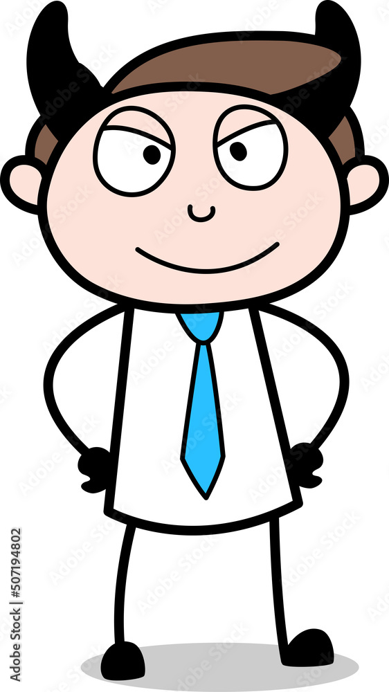 cartoon illustration of a man with a smile