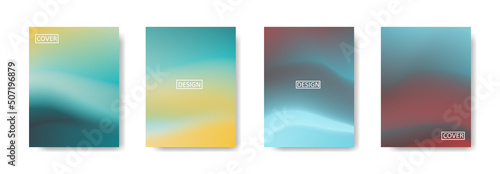 Set of abstract background with beautiful gradation color, colorful background for poster flyer banner backdrop.vertical banner.cool fluid background vector illustration