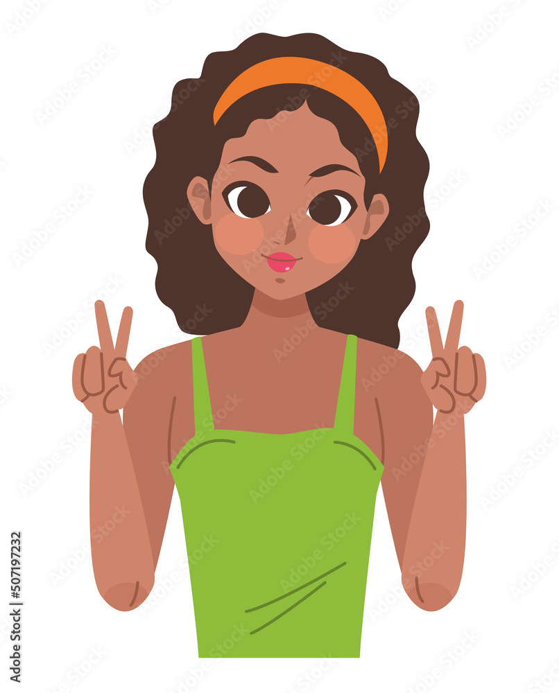 afro youth girl afro youth girl