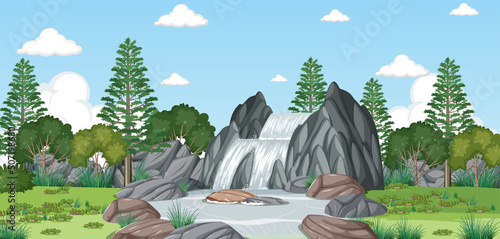 Small waterfall in the forest
