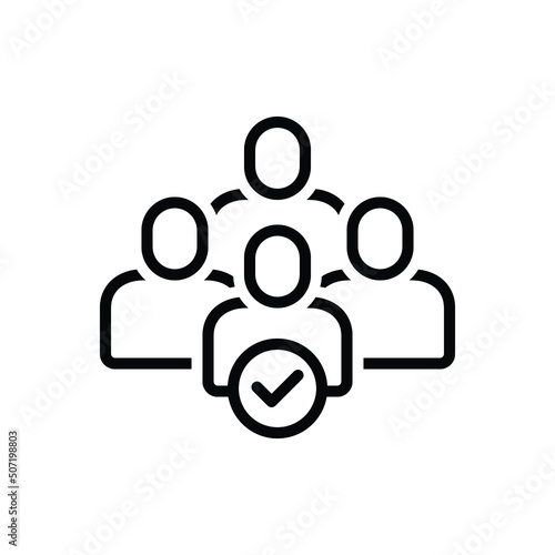 Black line icon for adequate