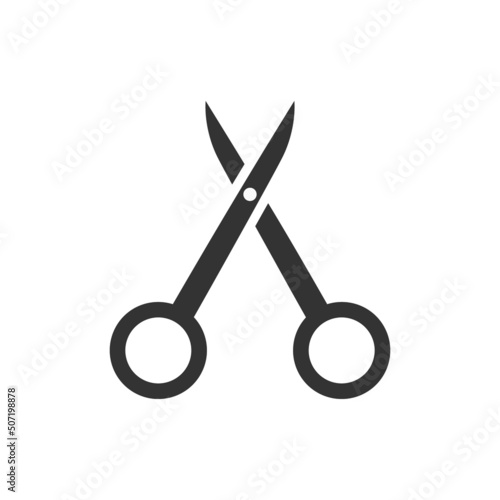 Small scissors open icon sign vector illustration.