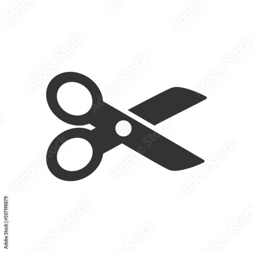 Big scissors open icon sign vector illustration.