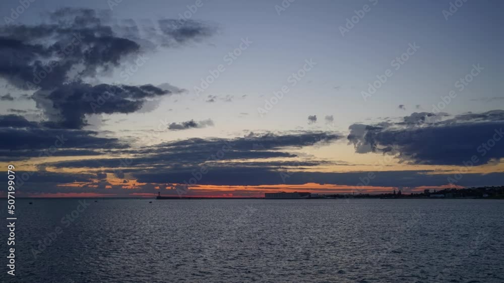 Cinemagraph of the seascape with a beautiful sunset Cinemagraph of the seascape with a beautiful sunset