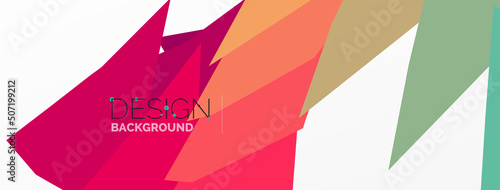 Background colorful shapes template. Wallpaper for concept of AI technology, blockchain, communication, 5G, science, business and technology