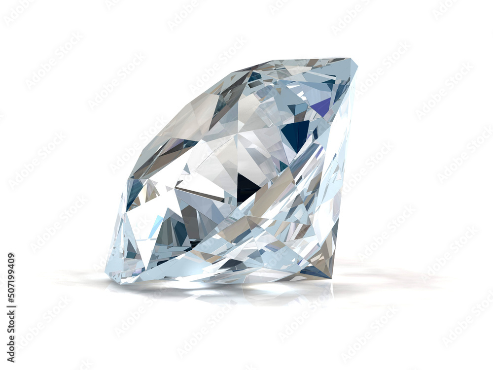 Diamond on white background. Diamond on white background.