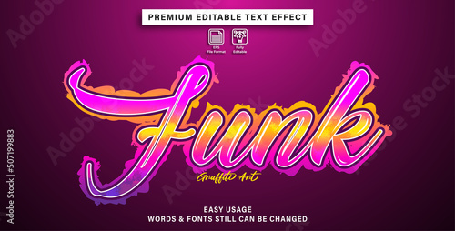 editable font effect style funk graffiti