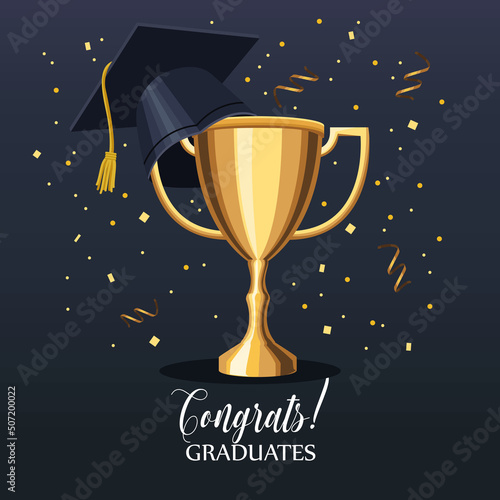 congrats graduates lettering