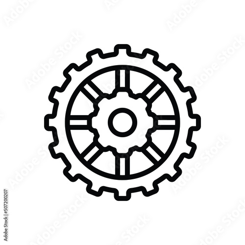 Black line icon for circular