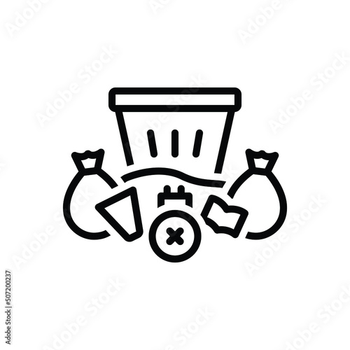 Black line icon for illegal