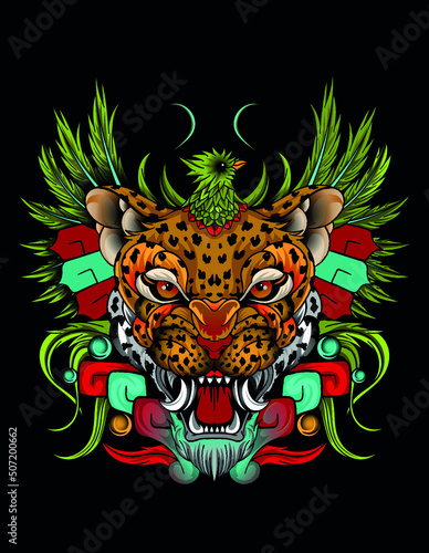 jaguar quetzal mexican art