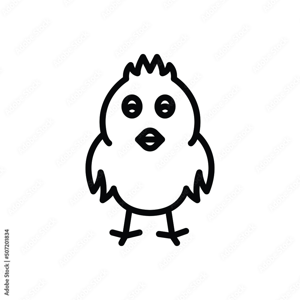 Black line icon for chicks Black line icon for chicks