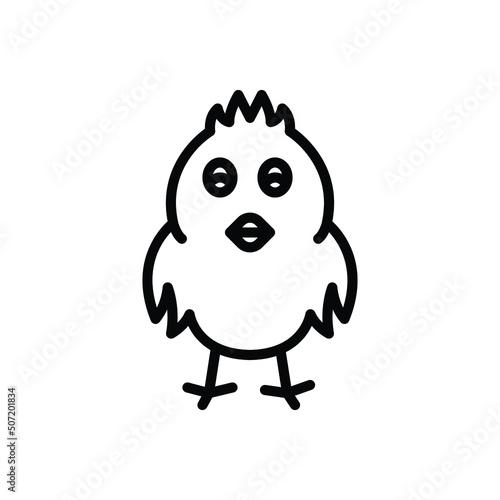 Black line icon for chicks