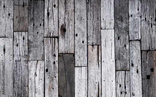 Reclaimed old wooden panels background texture