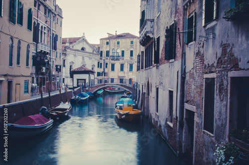 Moody day in the city of Venice in Italy. Beautiful renaissance buildings.  © gljivec