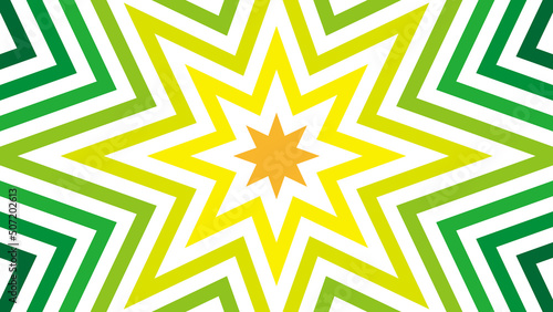 八芒星　グラデーション　黄色赤　16：9