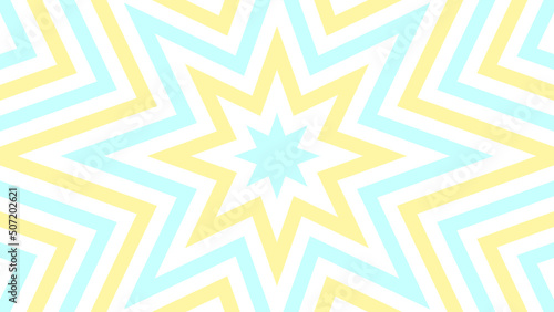 八芒星　トリコロール　黄色水色　16：9