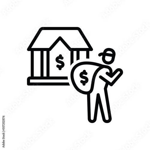 Black line icon for rob marauding