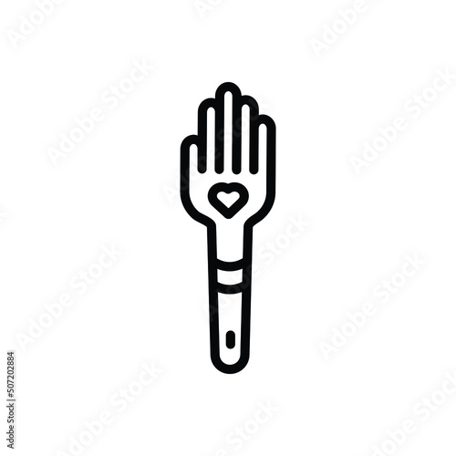 Black line icon for spank