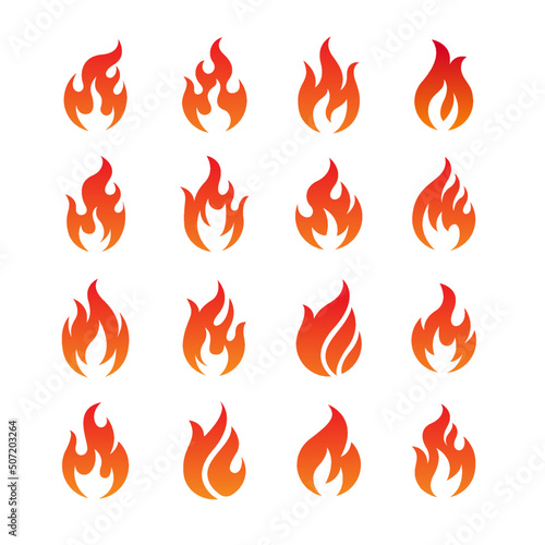 Flame logo icon vector illustration