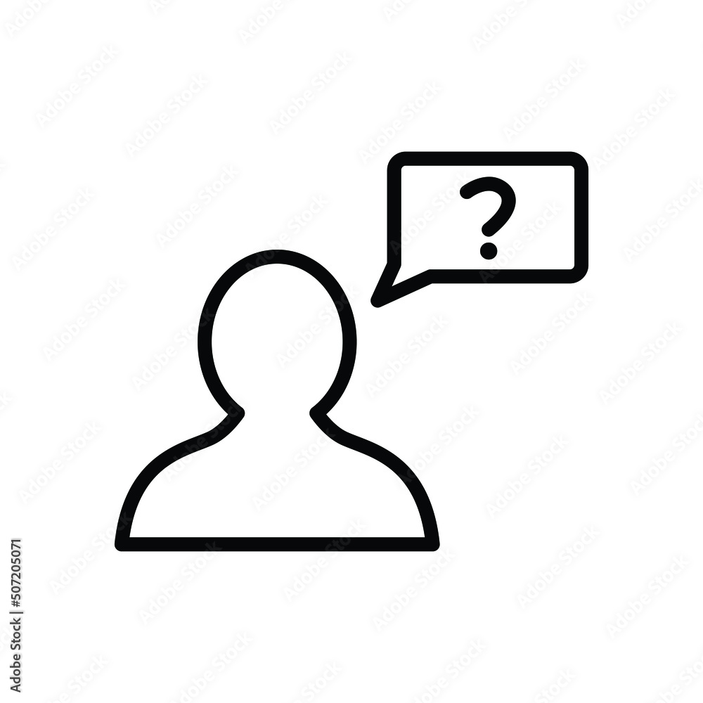 Asking icon vector graphic illustration Asking icon vector graphic illustration