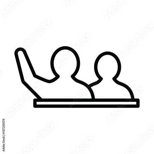 Raising hand icon vector graphic illustration