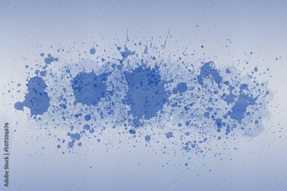 Obraz premium Abstract Blue Watercolor Splatter Background