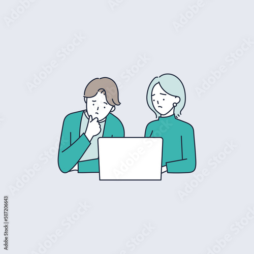 悪くないけど違うパターンも見たいな～と言ってくるクライアントのイラスト素材｜mayucolor08