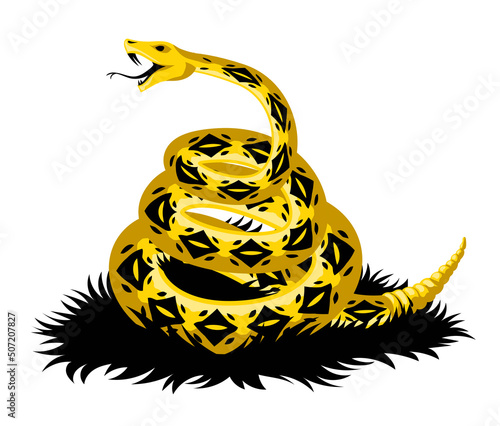 libertarian rattlesnake viper serpent yellow animal
