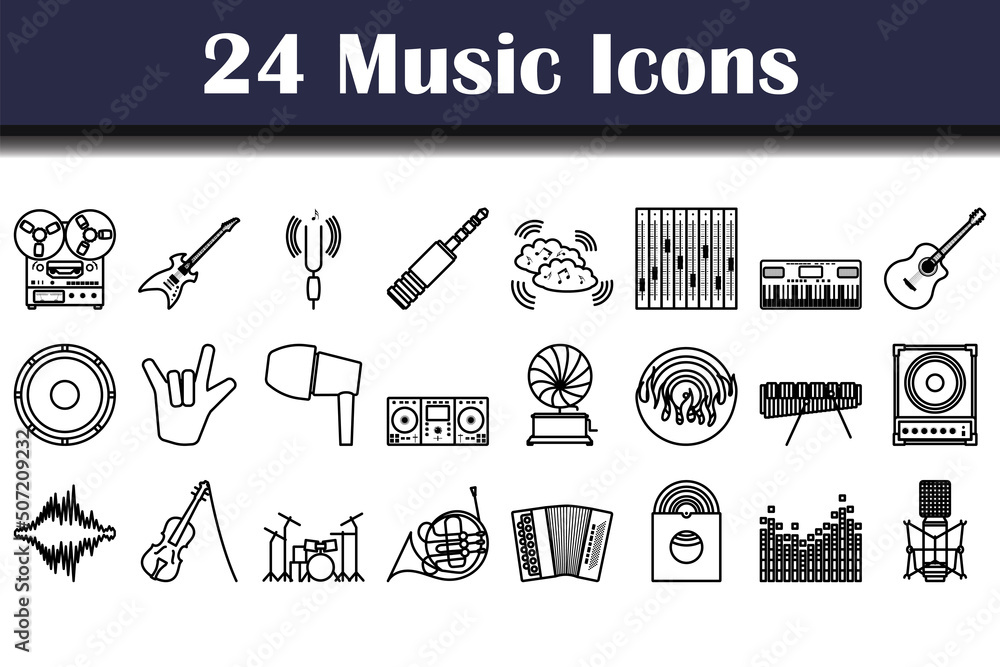 Fototapeta premium Music Icon Set