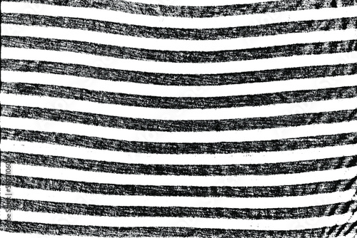 Grunge texture of coarse fabric with a stripe on the wrong side. Abstract background of rough uneven fabric. Vector illustration. Overlay template.