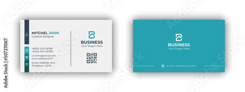 Business card template / easy to edit photo