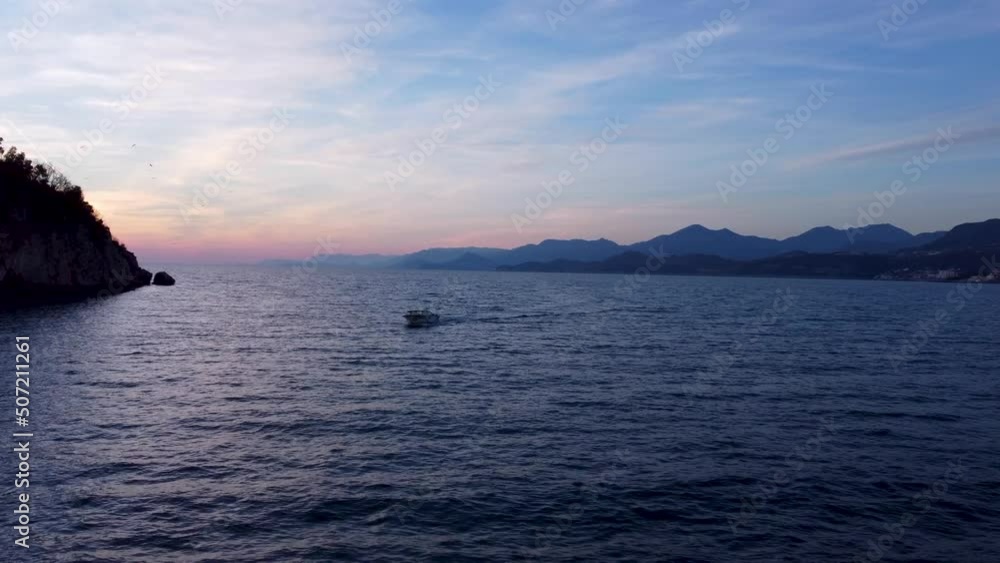 Droneshot reveals cliff in montenegro.