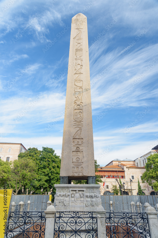 The Obelisk of Theodosius in Sultanahmet Square of Istanbul