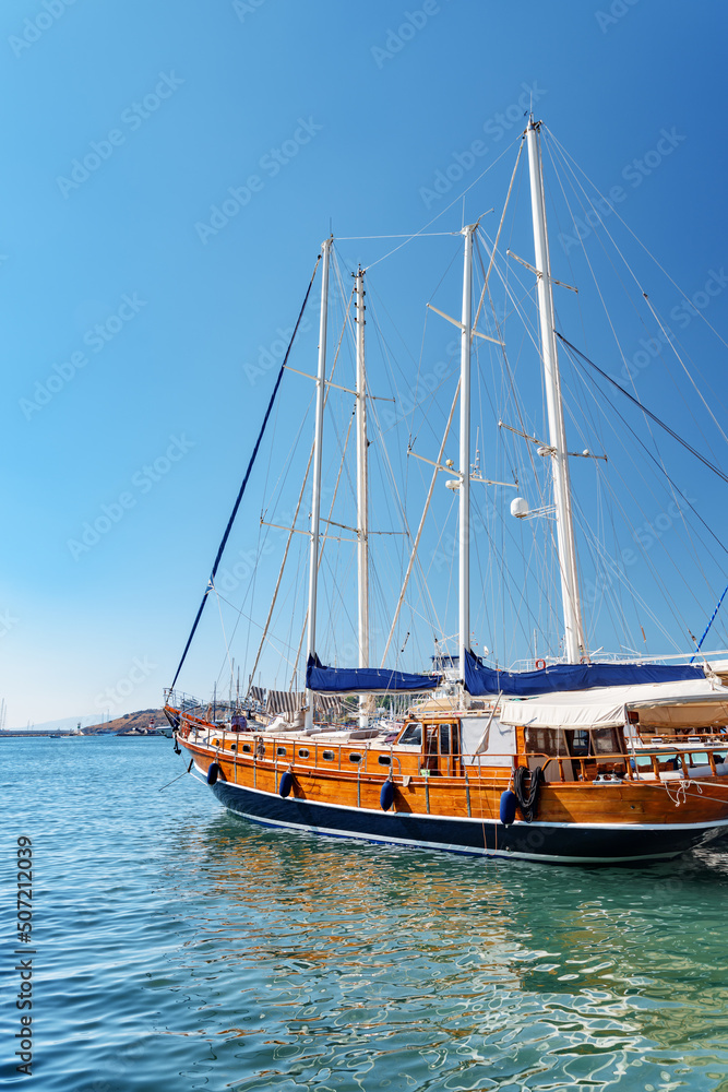 Scenic view of yachts moored in Milta Bodrum Marina, Turkey Scenic view of yachts moored in Milta Bodrum Marina, Turkey
