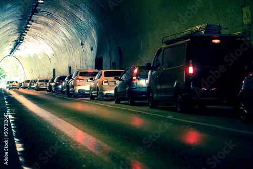 Traffic in the tunnel photo