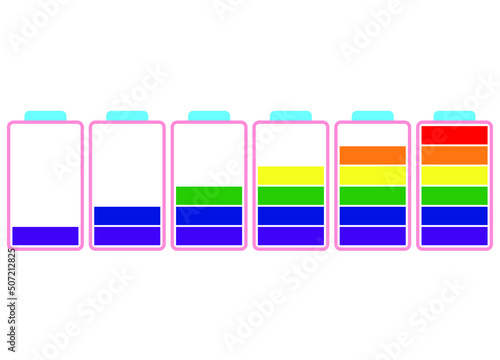 LGBT flag. Energy symbol. Symbol of freedom.