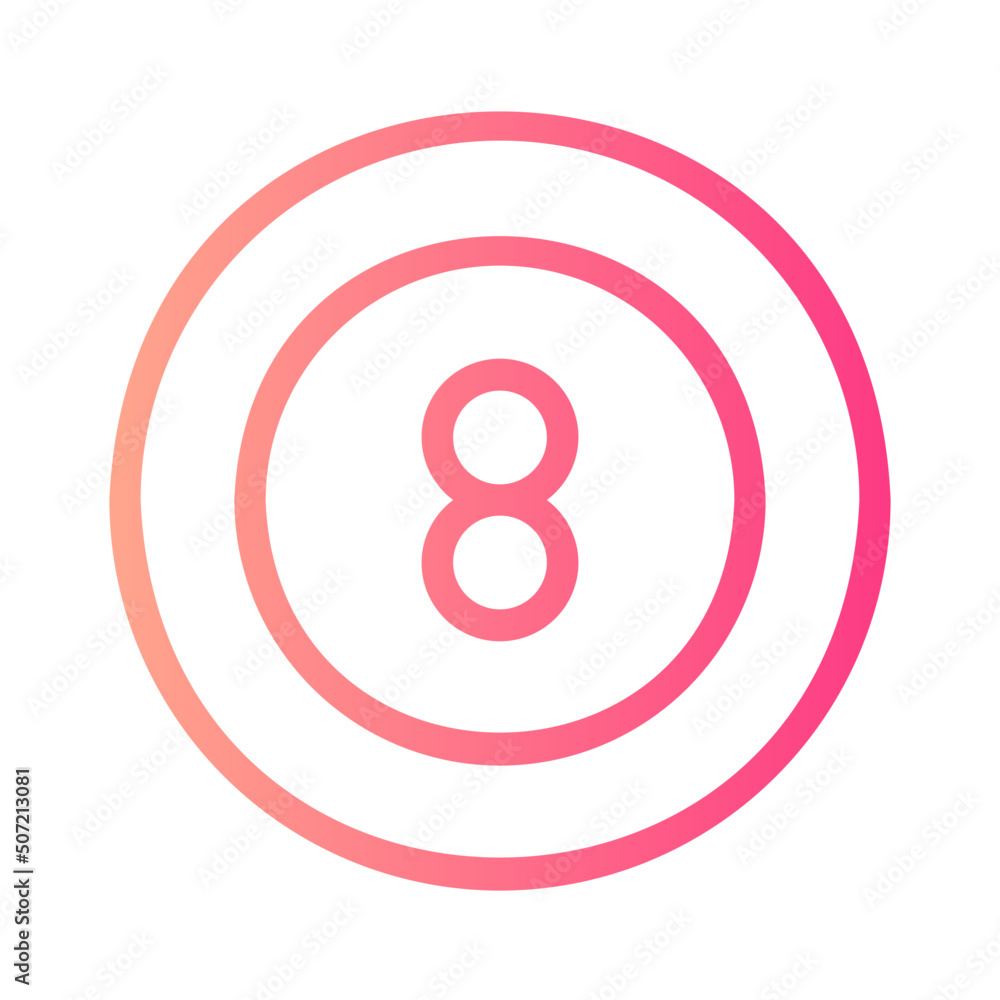 billiard ball gradient icon billiard ball gradient icon