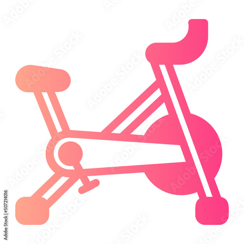 stationary bike gradient icon