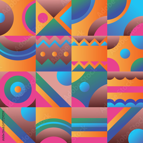 Abstract scandinavian patte...